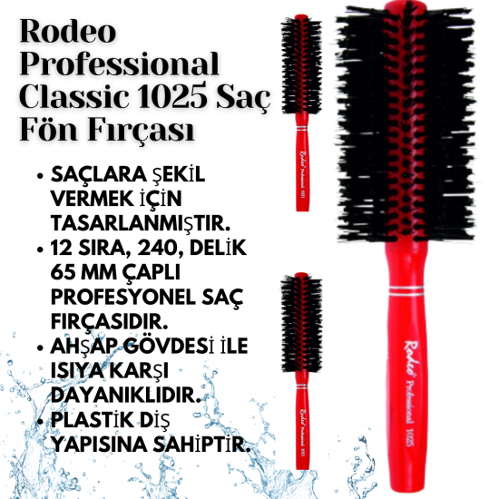 Rodeo Professional Classic 1025 Saç Fön Fırçası