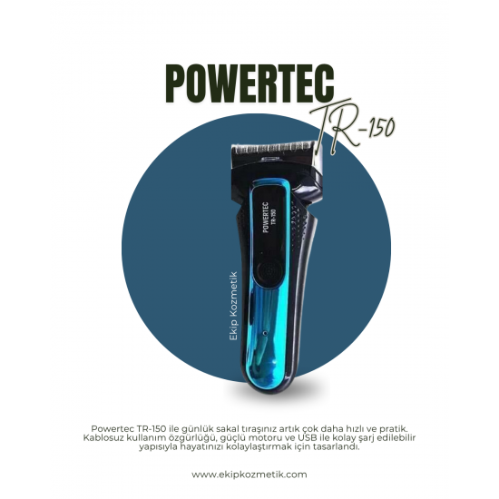 Powertec Şarjlı Sakal Traş Makinesi TR-150