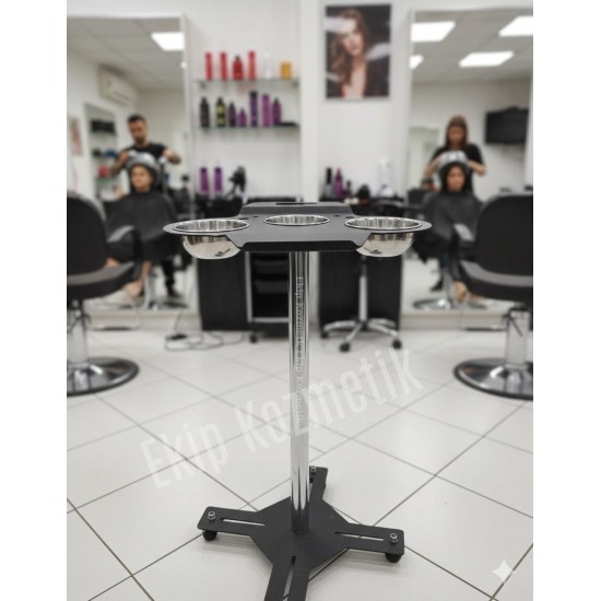 Üçlü Hazneli Profesyonel Kuaför Boya Standı